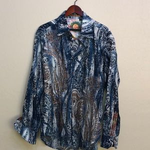 Men’s Robert Graham embroidered dress shirt